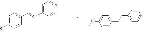 The Pyridine, 4-[2-(4-methoxyphenyl)ethyl]- can be obtained by 4-(4-Methoxy-trans-styryl)-pyridine.